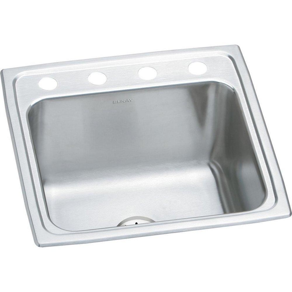 Elkay Lustrous Satin 20X11 4H 1B SS TM LDRY SINK LUST 