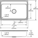 Elkay Lustrous Satin 20X11 4H 1B SS TM LDRY SINK LUST 