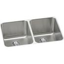 31-1/4 x 20 in. No Hole Stainless Steel Double Bowl Undermount Kitchen Sink in Lustrous Satin