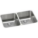 Elkay Lustrous Satin 30-3/4 x 18-1/2 in. No Hole Stainless Steel Double Bowl Undermount Kitchen Sink 