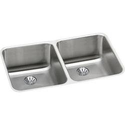 30-3/4 in. Undermount Stainless Steel Double Bowl Kitchen Sink in Lustrous Satin