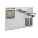 Elkay Stainless Steel Bottle Filling Station with Green Bi-Level Refrigerated Fountain 