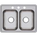 Elkay Lustrous Satin 31-1/4 x 20-1/2 in. No Hole Stainless Steel Double Bowl Undermount Kitchen Sink 