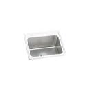 25 x 22 in. 2 Hole Single Bowl Self-Rimming or Drop-In Stainless Steel Kitchen Sink with Center Drain in Lustrous Satin