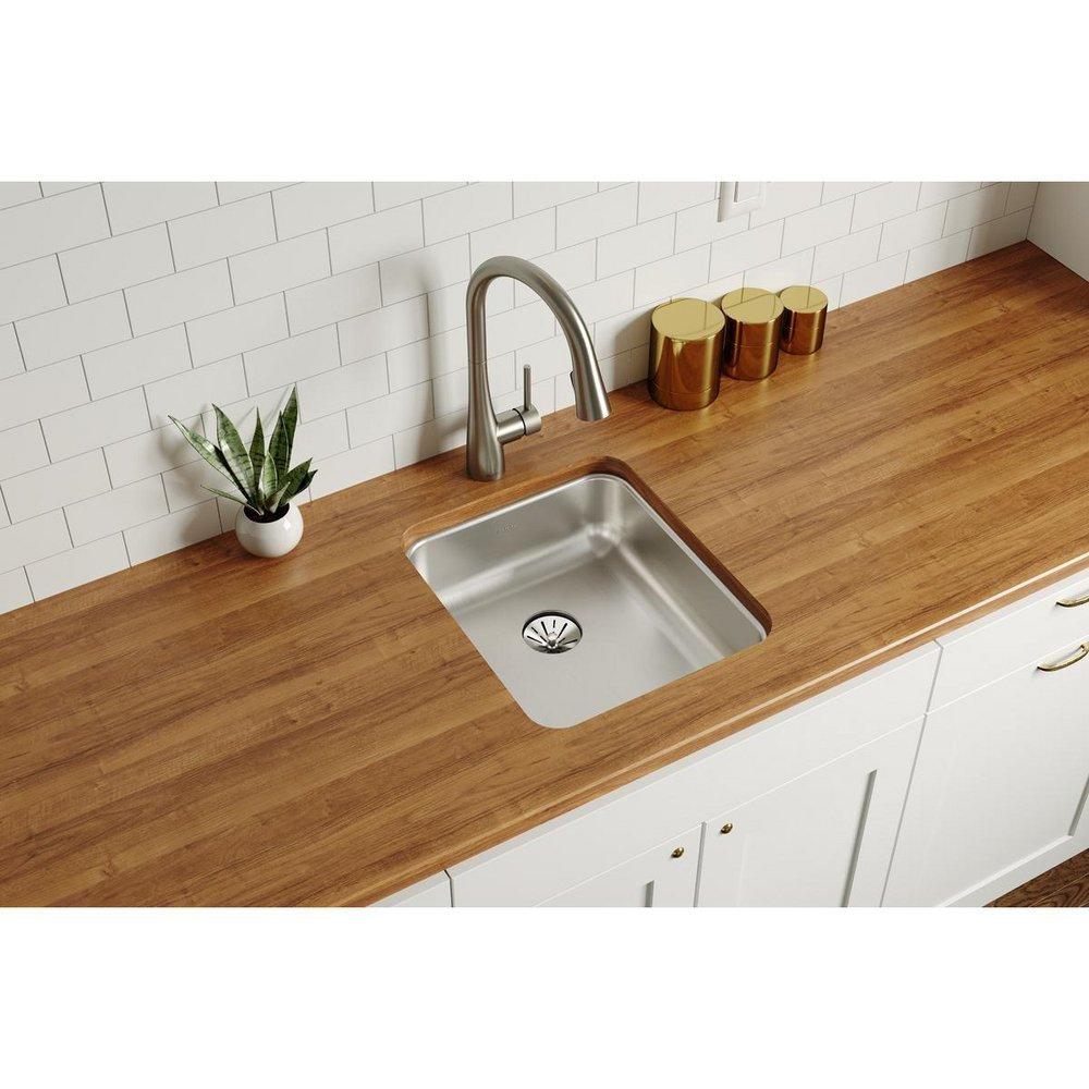 Elkay Lustrous Satin 16 x 18-1/2 in. Undermount Stainless Steel Bar Sink 