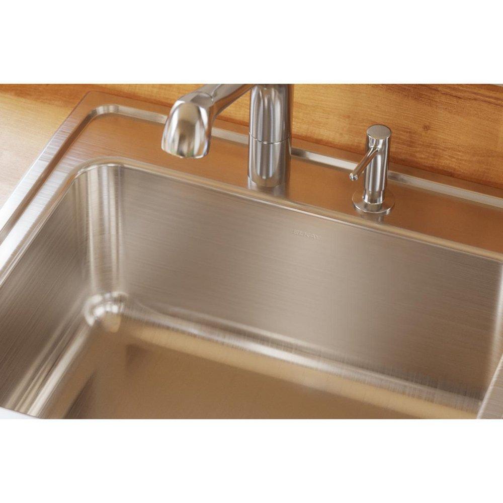 Elkay Lustertone 25 x 22 in. Stainless Steel Single Bowl Drop-in Kitchen Sink in Lustertone/Lustrous Satin 