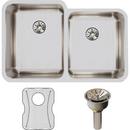 Elkay Lustrous Satin 31-1/4 x 20-1/2 in. No Hole Stainless Steel Double Bowl Undermount Kitchen Sink 