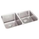 Elkay Lustrous Satin 31-1/4 x 20-1/2 in. No Hole Stainless Steel Double Bowl Undermount Kitchen Sink 