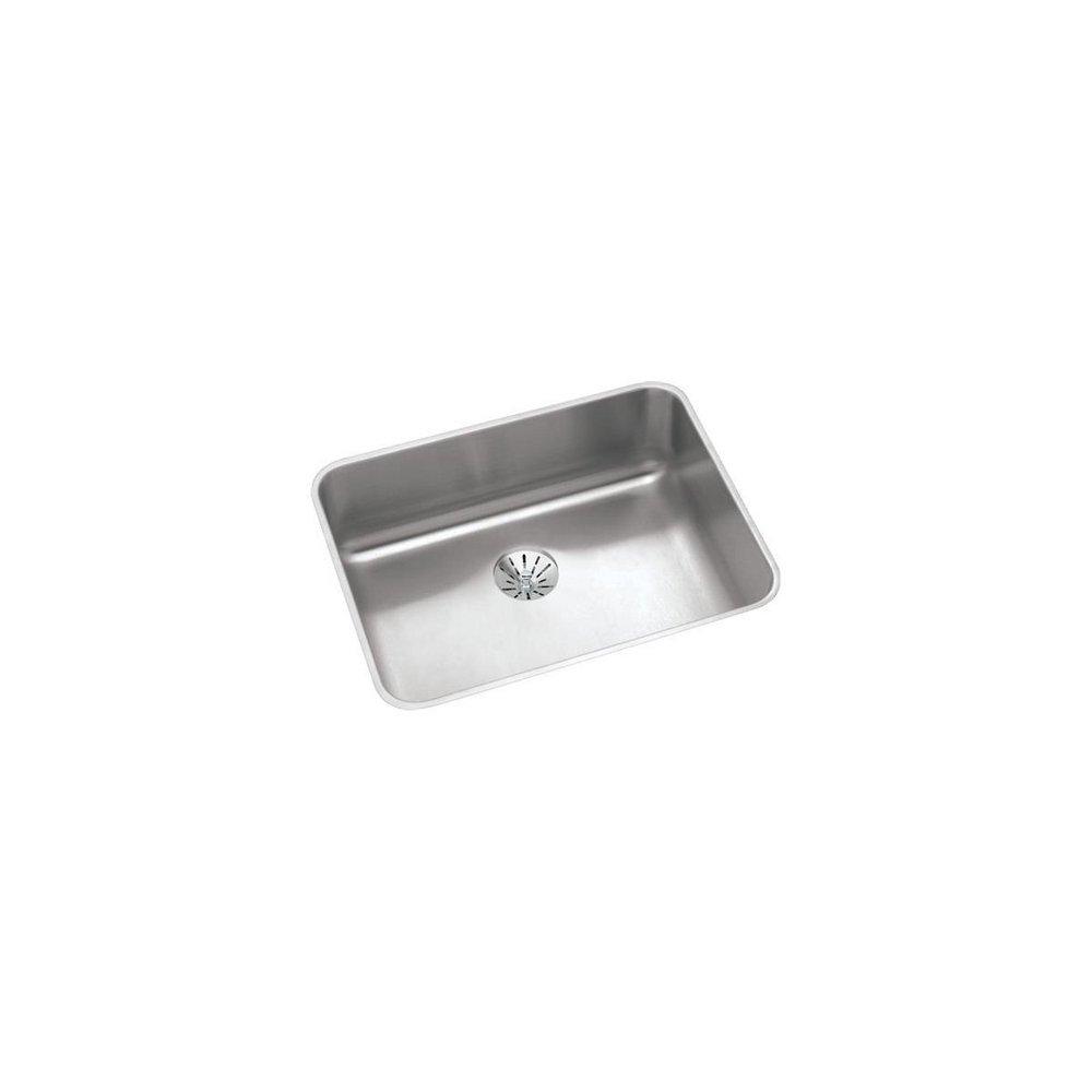 Elkay Lustertone 23-1/2 x 18-1/4 in. No Hole Stainless Steel Single Bowl Undermount Kitchen Sink 