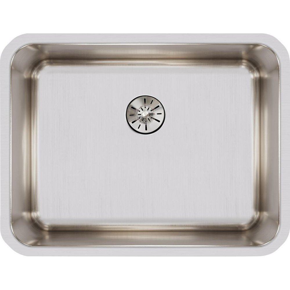 Elkay Lustrous Satin 23-1/2 x 18-1/4 in. No Hole Stainless Steel Single Bowl Undermount Kitchen Sink 