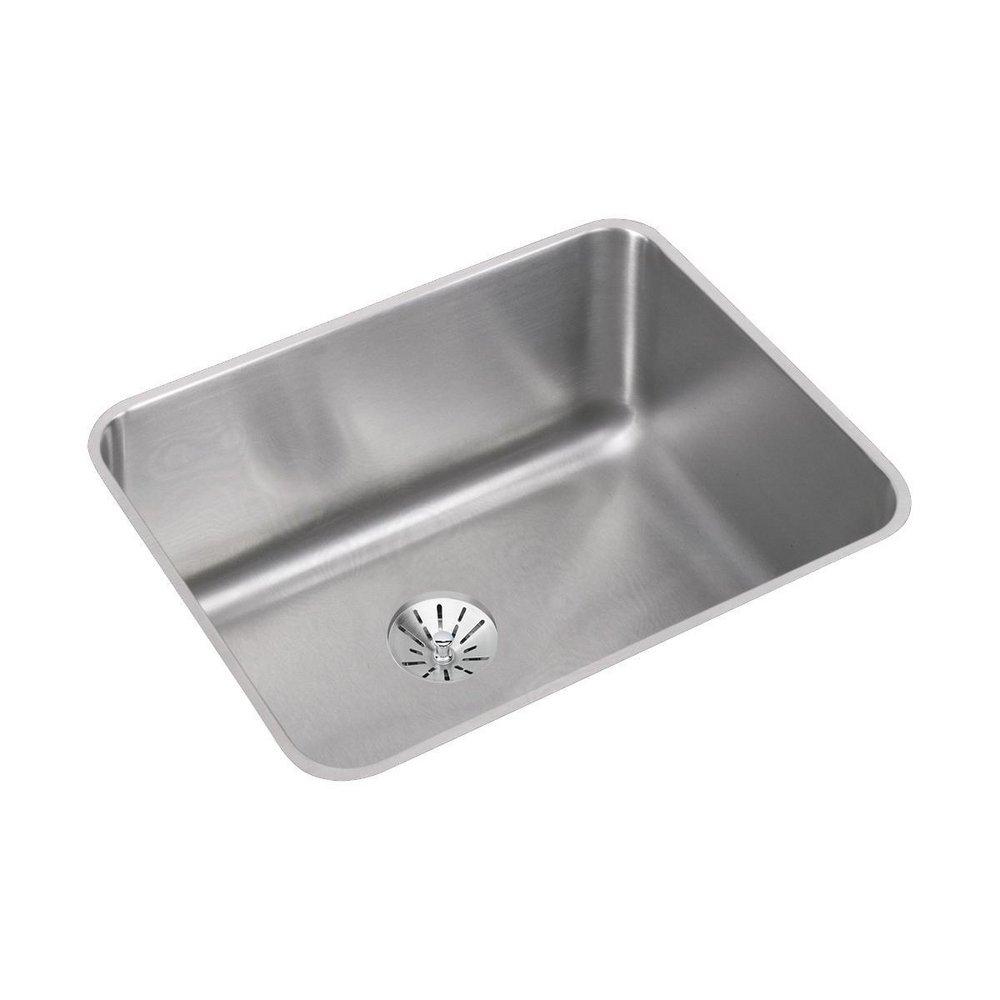 Elkay Lustrous Satin 23-1/2 x 18-1/4 in. No Hole Stainless Steel Single Bowl Undermount Kitchen Sink 