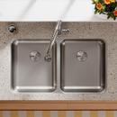 Elkay Lustrous Satin 30-3/4 x 18-1/2 in. No Hole Stainless Steel Double Bowl Undermount Kitchen Sink 