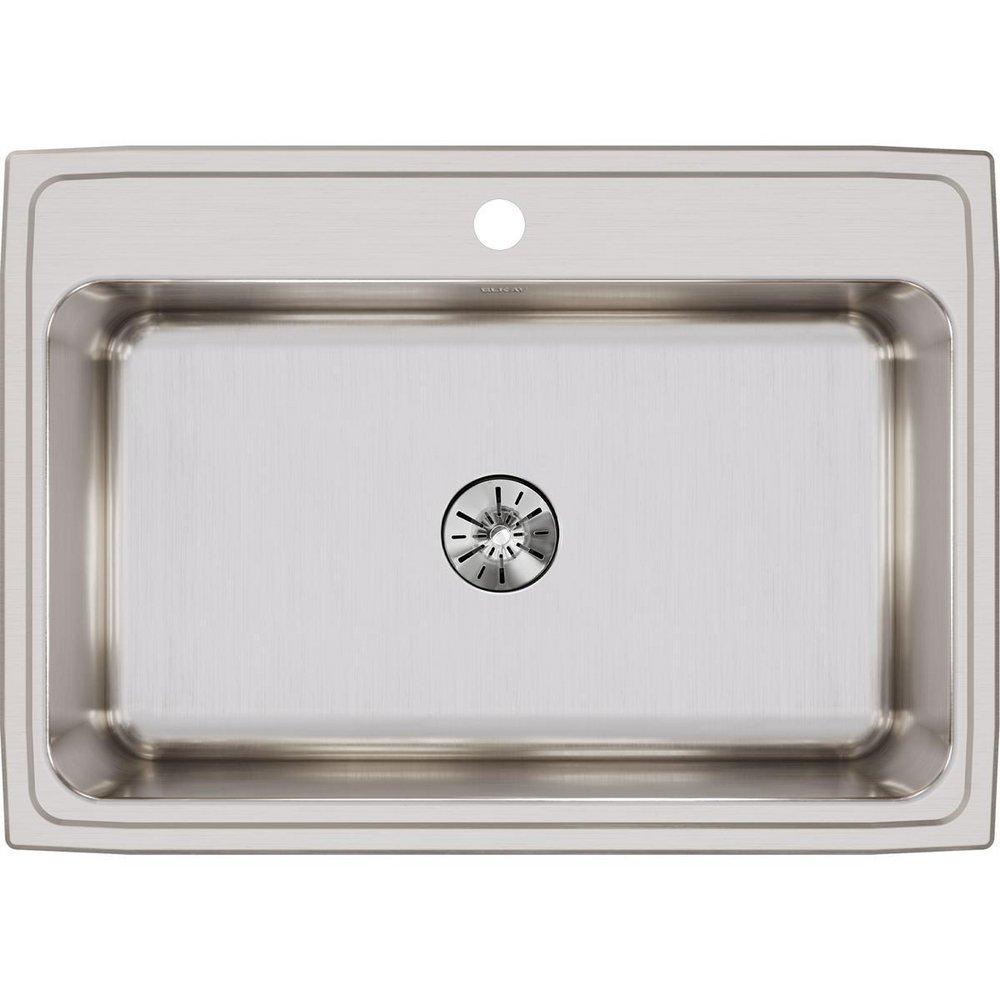 Elkay Lustrous Satin 31 x 22 in. Stainless Steel Single Bowl Drop-in Kitchen Sink in Lustrous Satin 