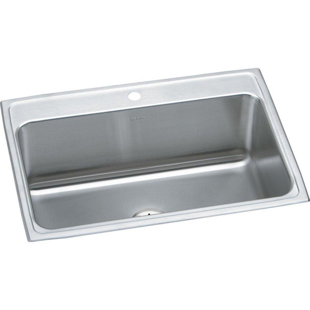 Elkay Lustrous Satin 31 x 22 in. Stainless Steel Single Bowl Drop-in Kitchen Sink in Lustrous Satin 