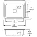 Elkay Lustrous Satin 31 x 22 in. Stainless Steel Single Bowl Drop-in Kitchen Sink in Lustrous Satin 