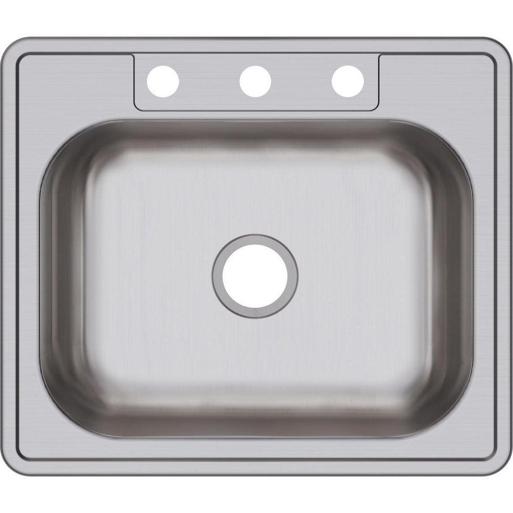 Elkay Lustrous Satin 30-1/2 x 18-1/2 in. No Hole Stainless Steel Single Bowl Undermount Kitchen Sink 