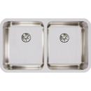 Elkay Lustrous Satin 30-3/4 x 18-1/2 in. No Hole Stainless Steel Double Bowl Undermount Kitchen Sink 