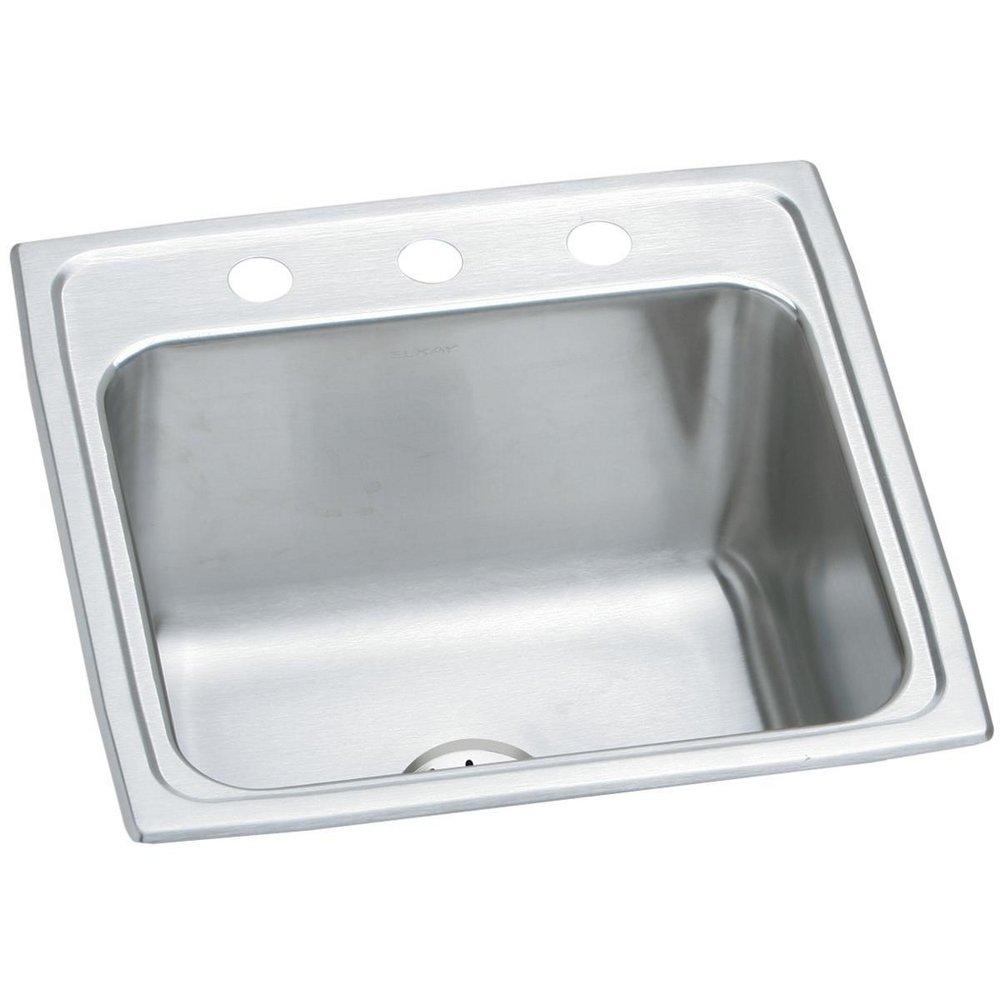 Elkay Lustrous Highlighted Satin 19-1/2 x 19 in. Drop-in Laundry Sink 