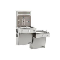 Non-Filtered Refrigerated High Efficiency Bottle Filling Station with Bi-Level Water Cooler (Vandal Resistant)