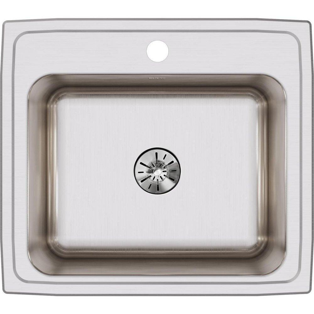 Elkay Lustrous Satin 22 x 19-1/2 in. Stainless Steel Single Bowl Drop-in Kitchen Sink in Lustrous Satin 