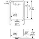Elkay Lustrous Satin 16-1/2 x 20-1/2 in. Undermount Stainless Steel Bar Sink 