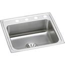4 Hole Single Bowl Top Mount Rectangular Kitchen Sink with Center Drain in Lustertone