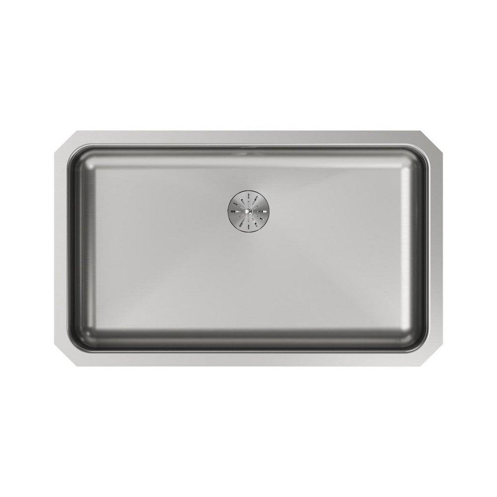 Elkay Lustrous Satin 30-1/2 x 18-1/2 in. No Hole Stainless Steel Single Bowl Undermount Kitchen Sink 