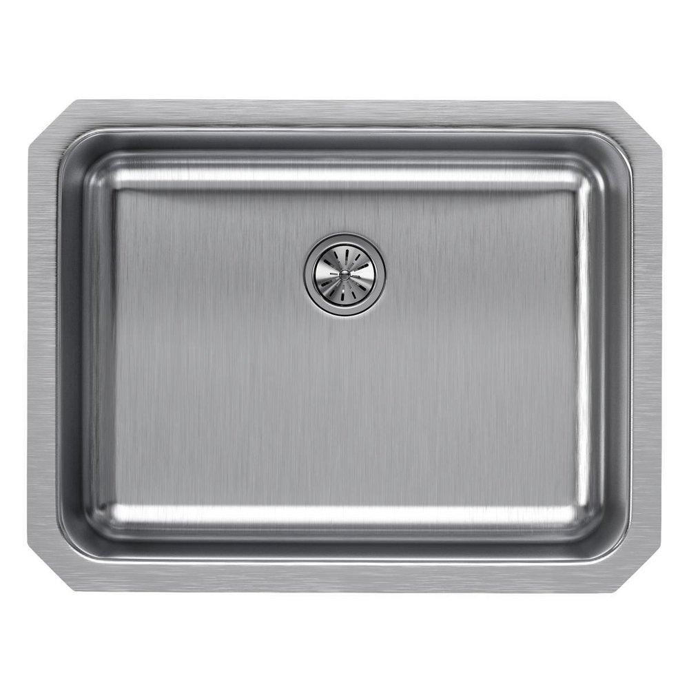 Elkay Lustrous Satin 23-1/2 x 18-1/4 in. No Hole Stainless Steel Single Bowl Undermount Kitchen Sink 