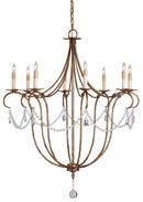 Currey and Company Rhine Gold 31 in. 60W 8-Light Candelabra E-12 Chandelier 