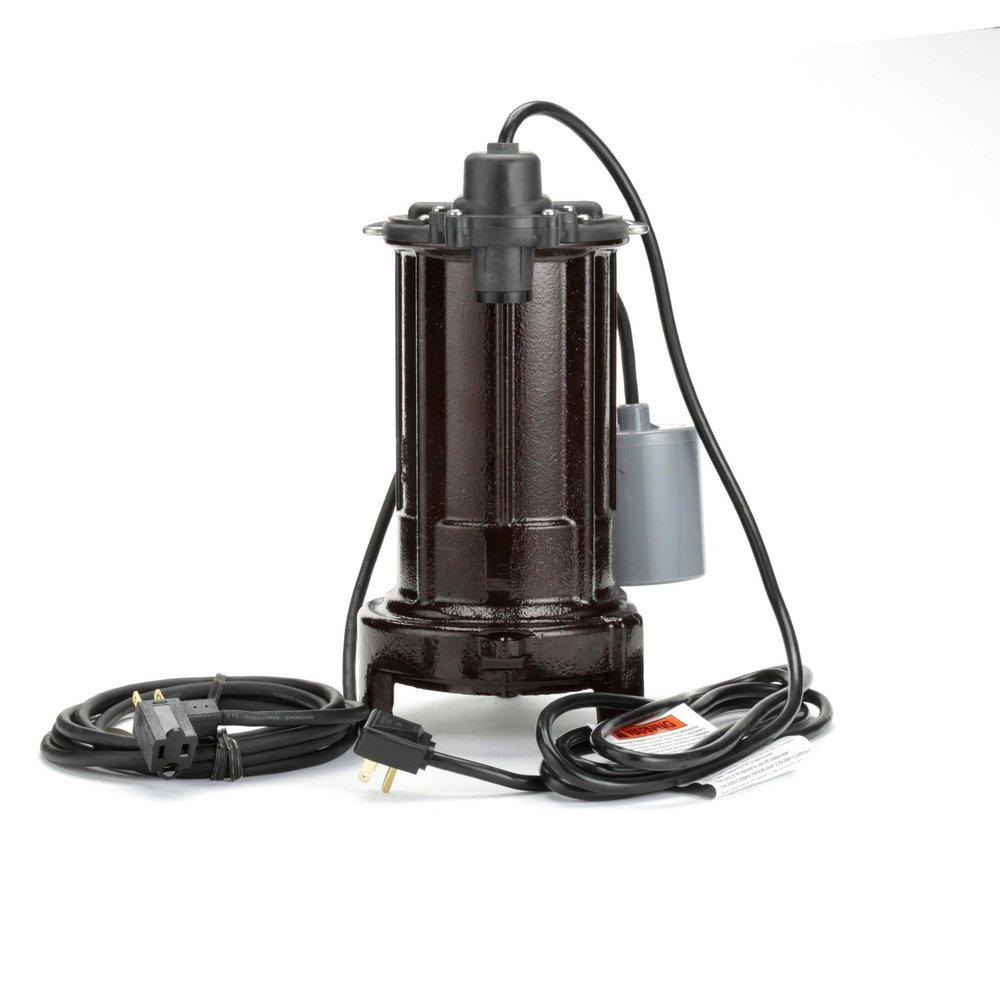 Liberty Pumps Bronze Cast Iron Submersible Effluent Sump Pump with 10 ft. Cord 