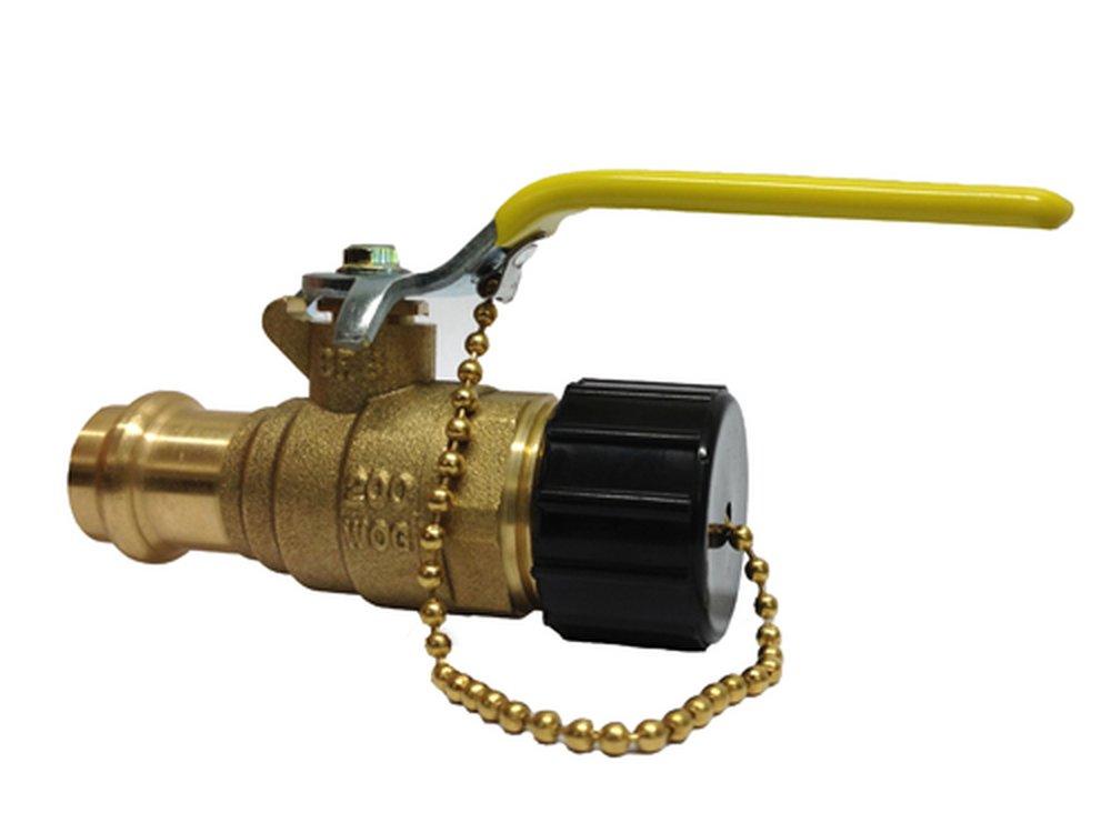 Milwaukee Valve Brass Full Port Press x GHT 200# Ball Valve 