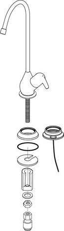 North Star Polished Chrome Rear Outlet Faucet with Electric Base 