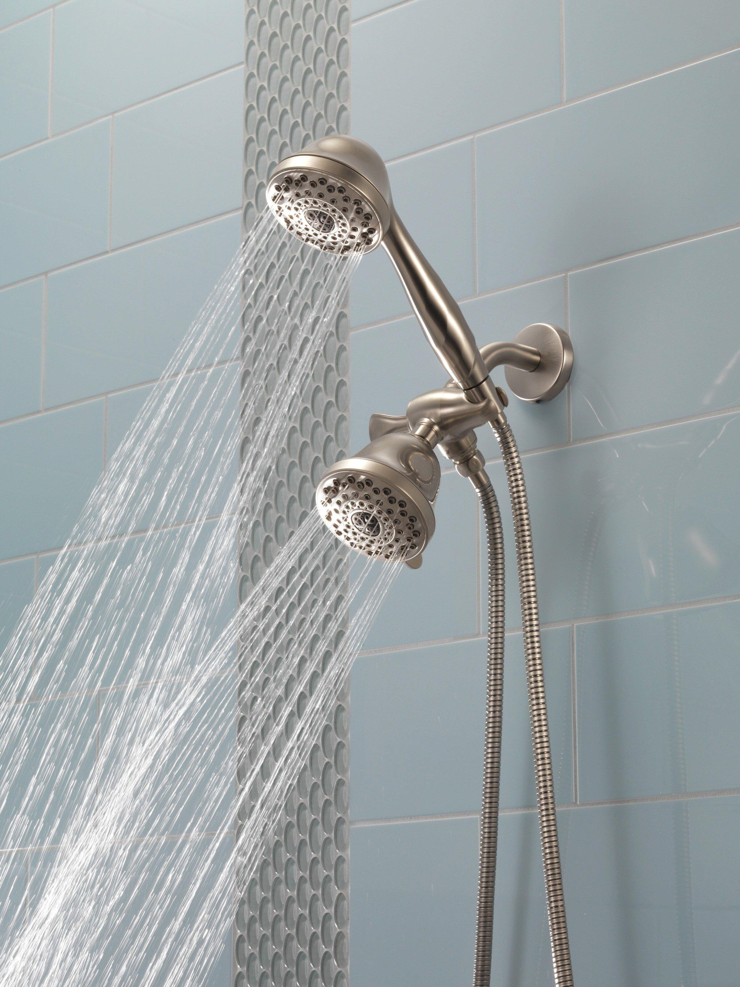 Delta Faucet Brilliance Stainless 1/2 x 5-3/4 x 2-5/16 in. NPT Brass Shower Arm and Flange 