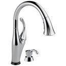 Single Handle Pull Down Touch Activated Kitchen Faucet with Soap Dispenser, Magnetic Docking, ShieldSpray and Touch2O Technology in Polished Chrome
