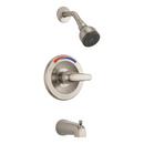 Peerless&reg; Brilliance&reg; Brushed Nickel Single Handle Single Function Bathtub & Shower Faucet Trim Only 