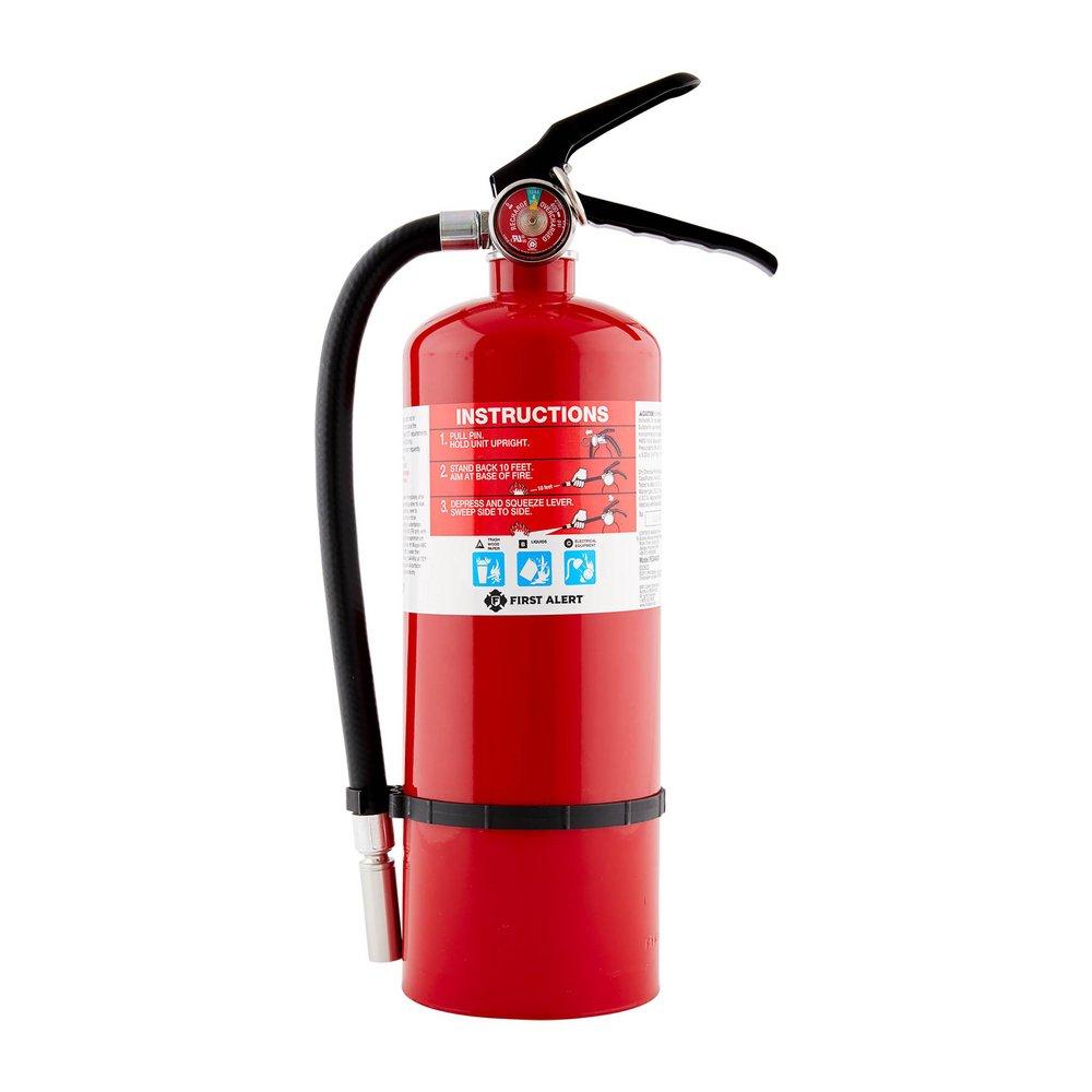 First Alert Red Dry Powder, Steel and Plastic Fire Extinguisher 