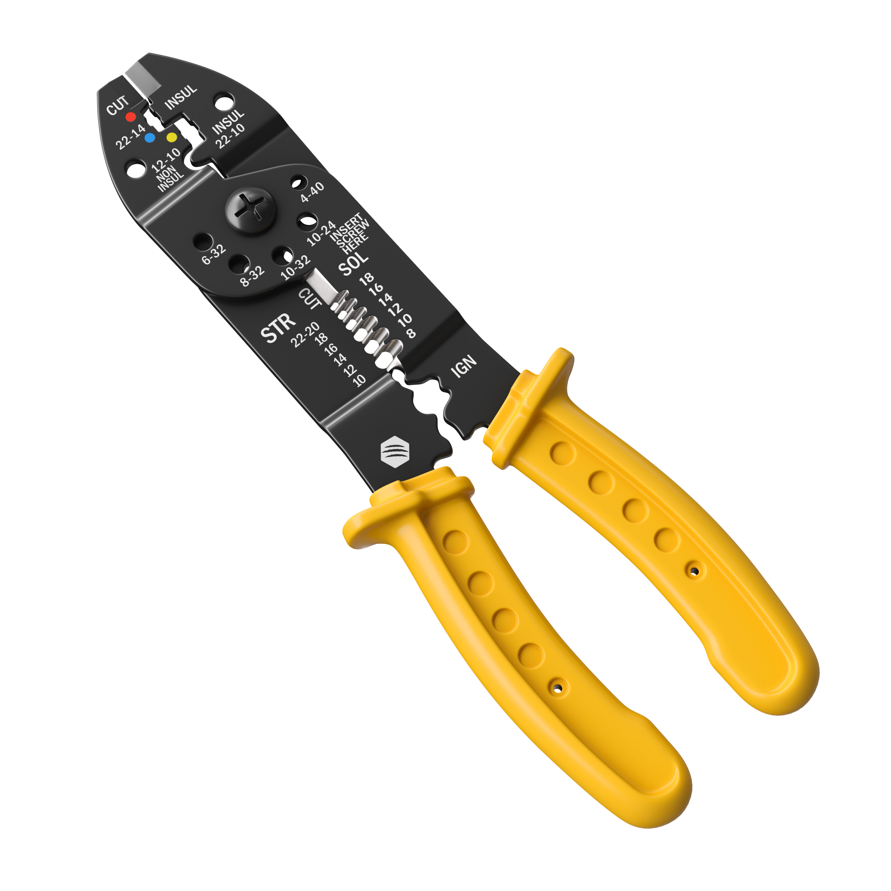 RAPTOR&reg; Yellow Wire Stripper and Crimper 