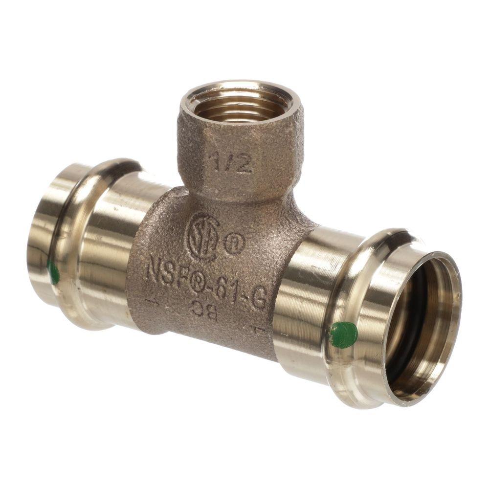 Viega Press x Press x FPT Bronze Tee with EPDM Seal 