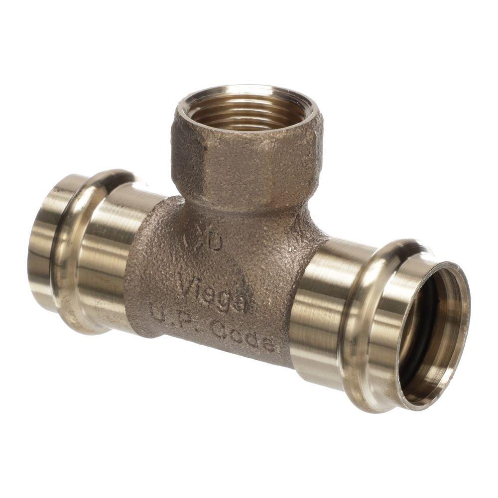 Viega Press x Press x FPT Bronze Tee with EPDM Seal 