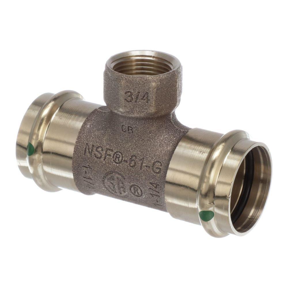 Viega Press x Press x FPT Bronze Tee with EPDM Seal 