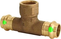 1-1/4 x 1-1/4 x 3/4 in. Press x Press x FPT Bronze Reducing Tee