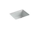 KOHLER Ice&trade; Grey 25 x 22 in. 5 Hole Cast Iron Single Bowl Undermount Kitchen Sink 