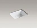 KOHLER White 25 x 22 in. 5 Hole Cast Iron Single Bowl Undermount Kitchen Sink 