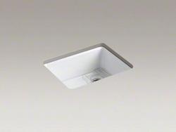 25 in. Undermount Cast Iron Single Bowl Kitchen Sink in White