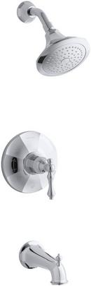 Pressure Balancing Bath and Shower Faucet Trim in Polished Chrome