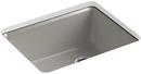 KOHLER Cashmere 25 x 22 in. 5 Hole Cast Iron Single Bowl Undermount Kitchen Sink 