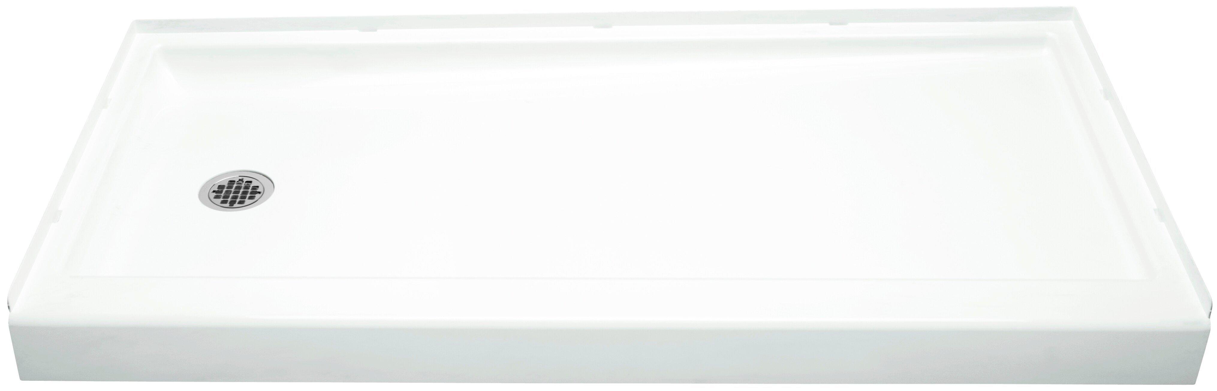 Sterling White 60 x 30 in. Left-Hand Drain Shower Base 