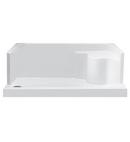 White 60 X 31 Left Hand Acrylic Shower Base With Right Seat Designer 