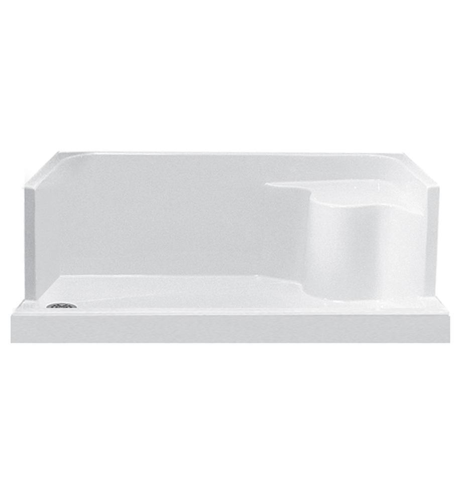 60 X 31 Right Hand Acrylic Shower Base With Left Corner Seat Designer 