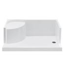 60 X 36 Right Hand Acrylic Shower Base With Left Corner Seat Designer 